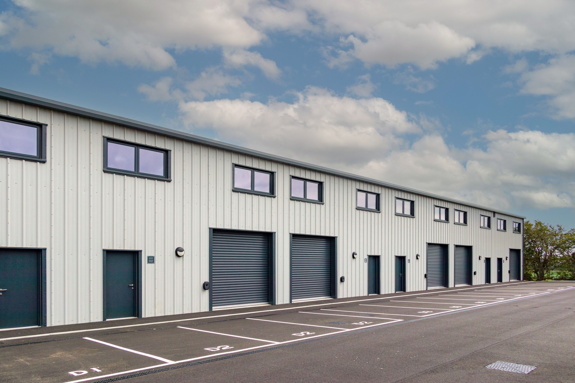 New industrial estate units under construction